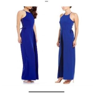 Badgley Mischka Belle Blue Jumpsuit | Size 8
